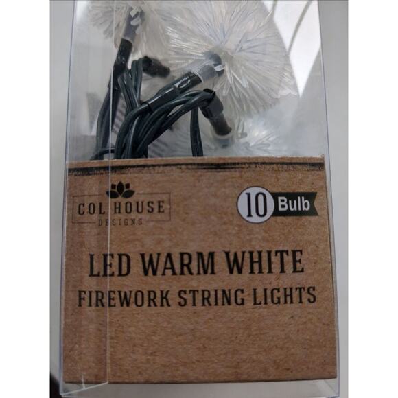 Firework Lights Battery Operated LED Warm White Indoor Outdoor Timer 10 Bulbs - Picture 5 of 6